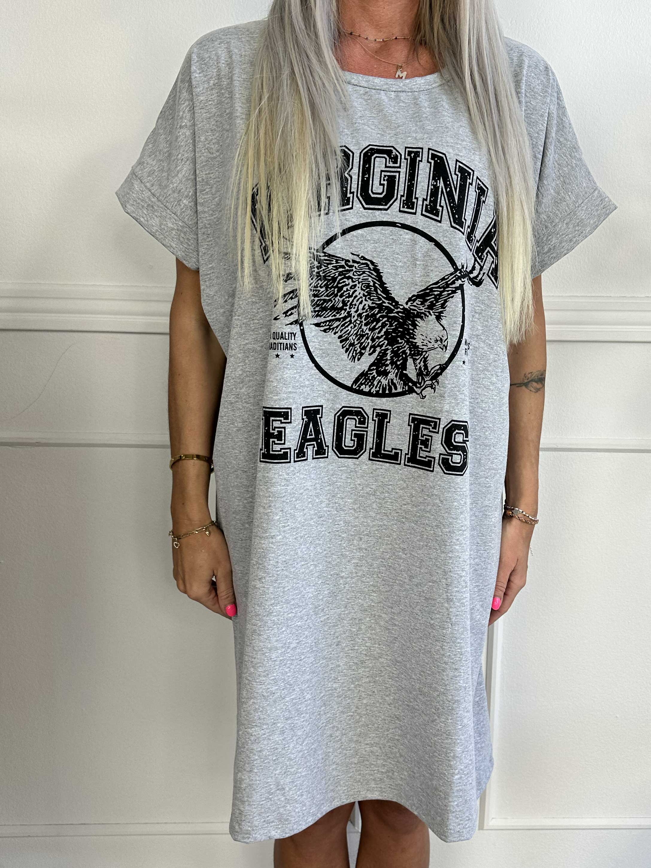 Pernille - T-shirtklänning i bomull med tryck